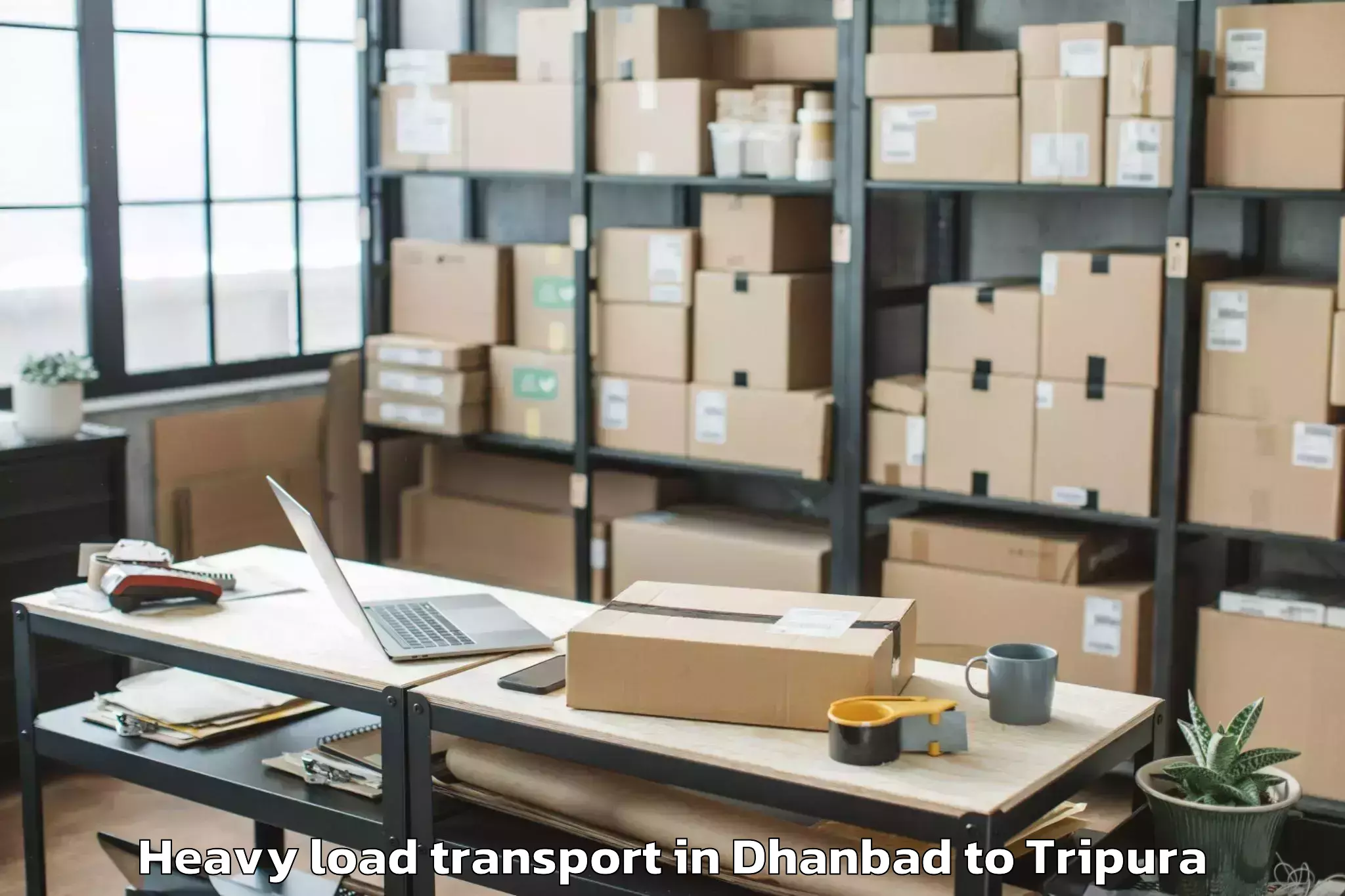 Top Dhanbad to Santirbazar Heavy Load Transport Available